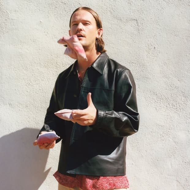 25ss VANIAN CALF LEATHER COVERALL