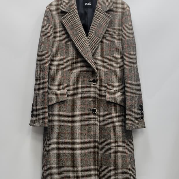 보브 V+eL 체크 코트 / 여 55 (82-94-160)
