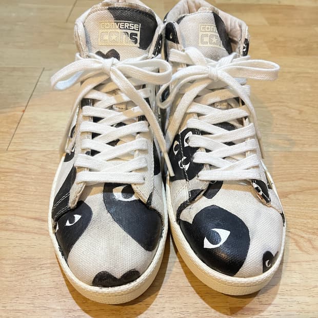 (250mm) 꼼데가르송 X 컨버스 하이 스니커즈