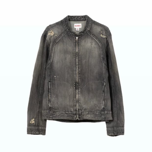KAMIYA 카미야 데님 바이커 자켓