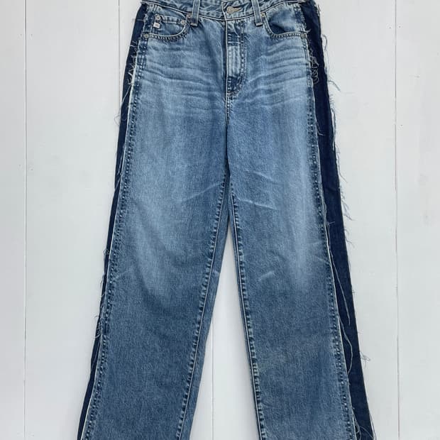 AG 아드리아노 골드슈미드 패널 리워크 와이드 데님 팬츠