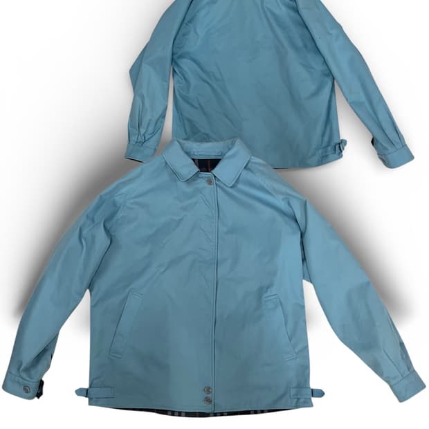 버버리 하늘색 바람막이 봄버 자켓 L