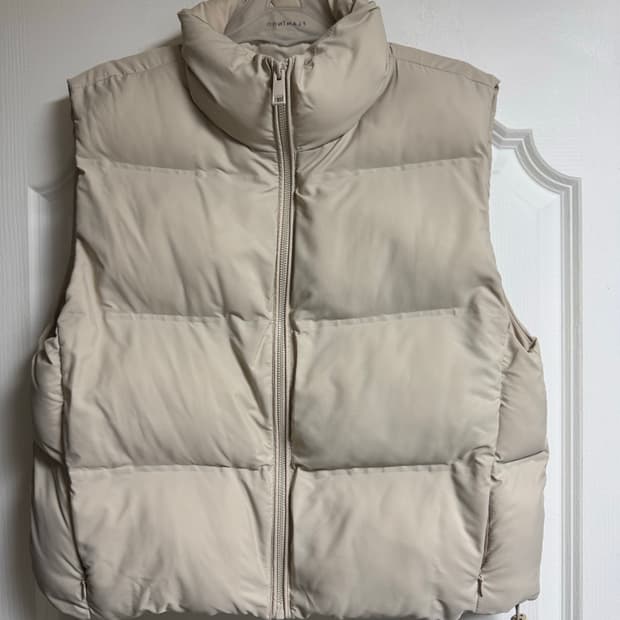 자라 여성 패딩조끼 아이보리m