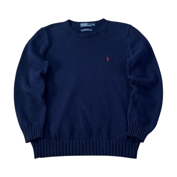 100 폴로랄프로렌 코튼 네이비 니트