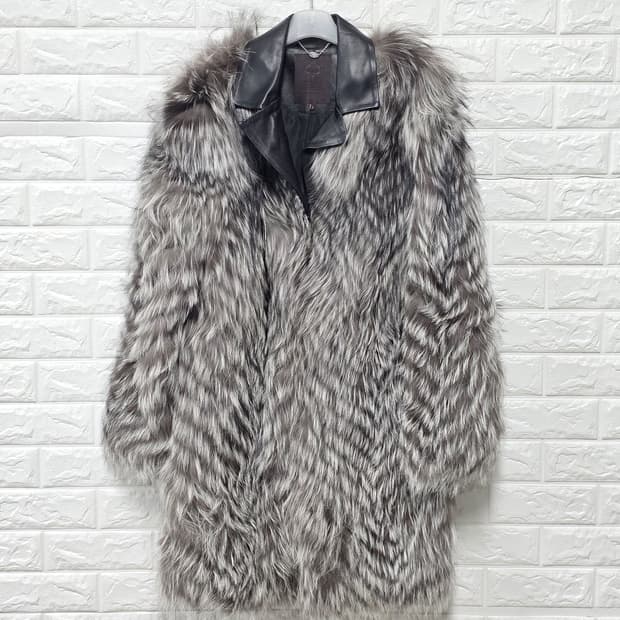 택포) 22s Alexis N 실버폭스퍼 롱코트 Free