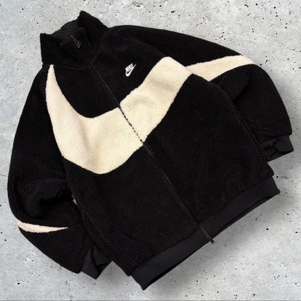 [2XL] 나이키 빅스우시 리버시블 플리스 자켓 블랙 C46
