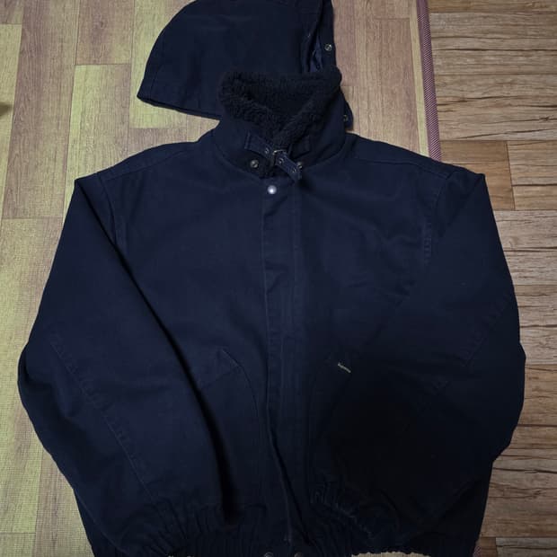 슈프림 포우 셔링 라인드 봄버 자켓 블랙 - 24FW