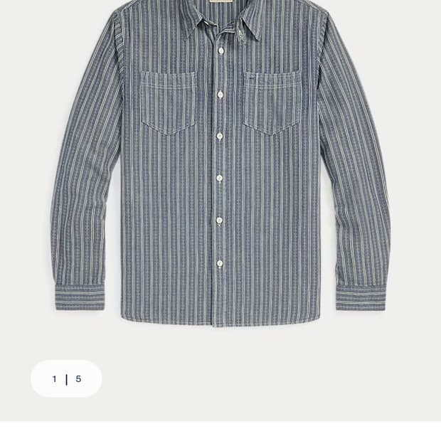 더블알엘 rrl 도비 샴브레이 셔츠 판매&교환