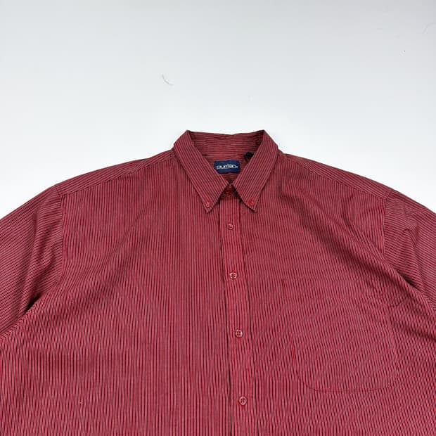 VTG 빈티지 스트라이프 포켓 반팔 셔츠 (XL)