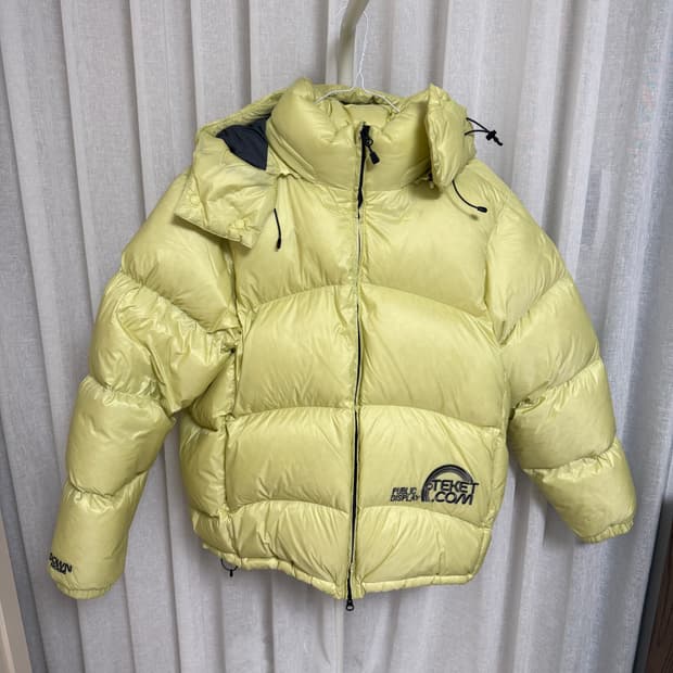 테켓 옐로 덕다운 패딩