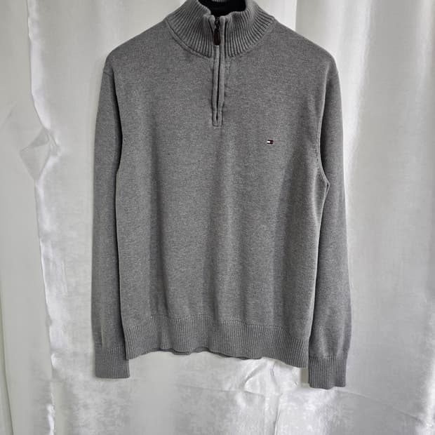 타미힐피거 하프넥 니트 그레이 (1916)