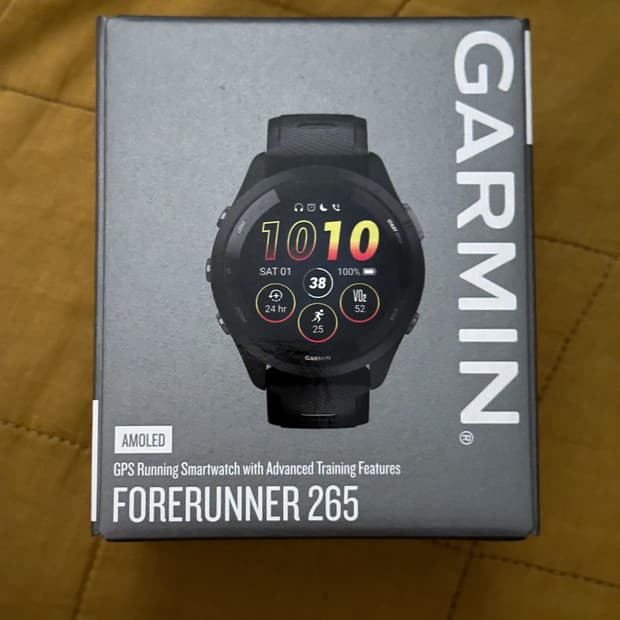 가민 포러너265 러닝 46mm 블랙 / 화이트스톤 새제품 판매