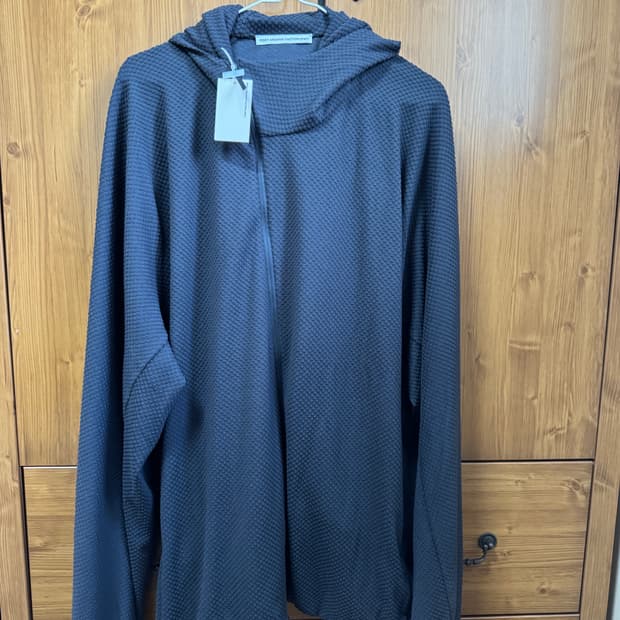 포스크아카이브팩션 플리스후디 차콜