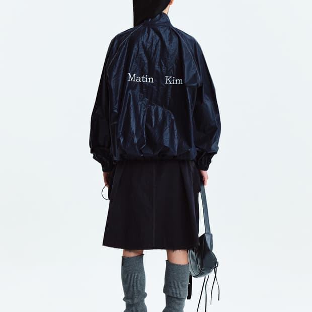 마뗑킴) 로고 코팅 집업 자켓