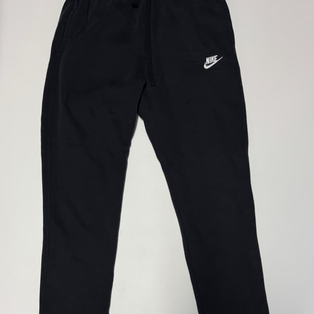 나이키 Nike 21년도 스우시 밴딩 기모 트레이닝 바지 L 블랙