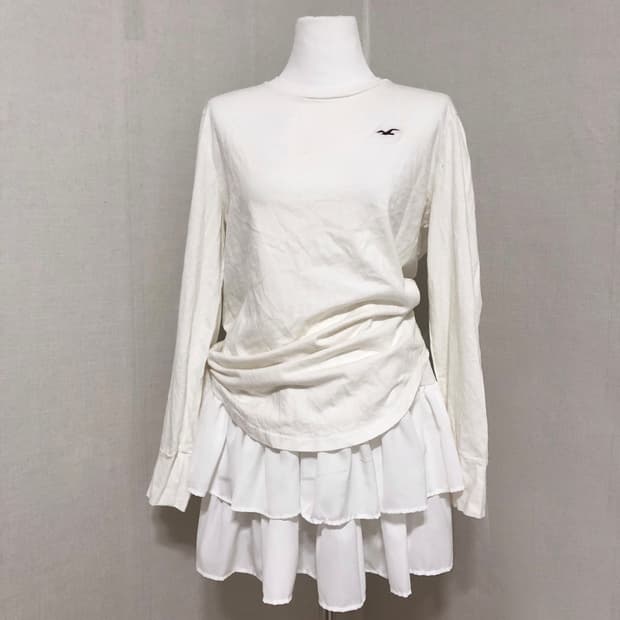 홀리스터 크림 슬리브 XS