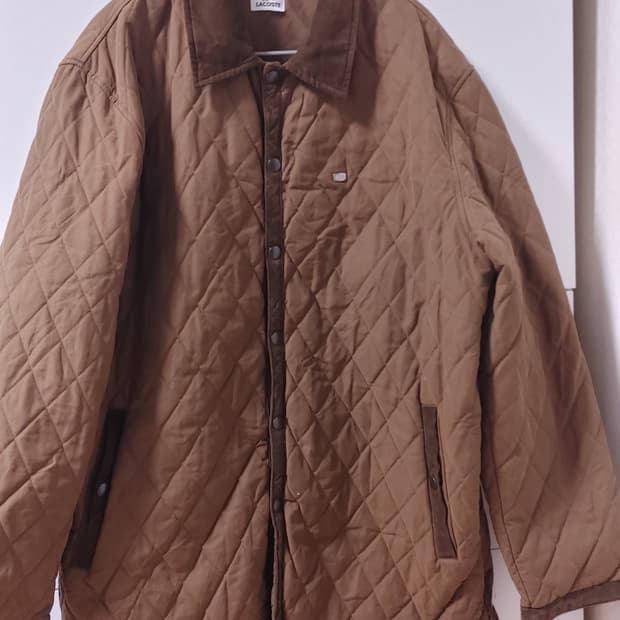 라코스테 브라운 퀄팅 자켓 105