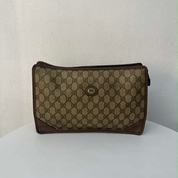 구찌 빈티지 GG캔버스 클러치백