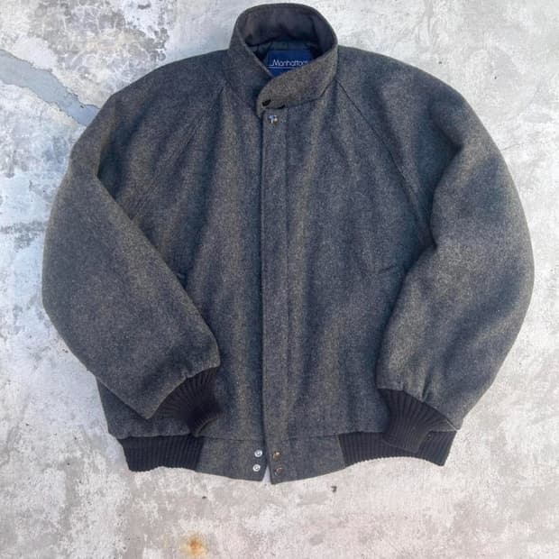 vintage wool bomber jacket