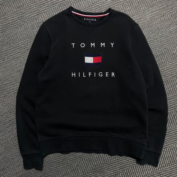 타미힐피거 자수 빅로고 박시핏 맨투맨o 5249