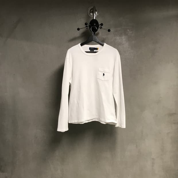 폴로 랄프로렌 QR 긴팔 티셔츠 화이트 L