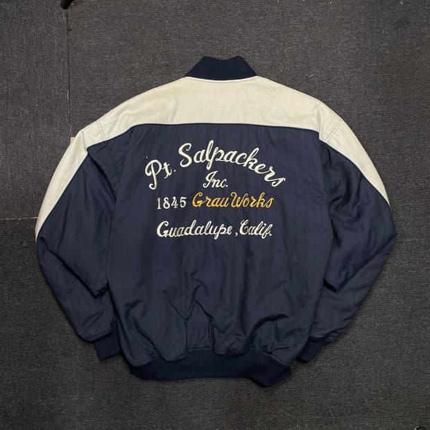 90s GRAUWORKS 자수 워크자켓 올드스쿨 점퍼 L XL