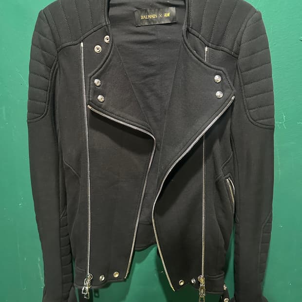 발망 X H&M 코튼 라이더자켓