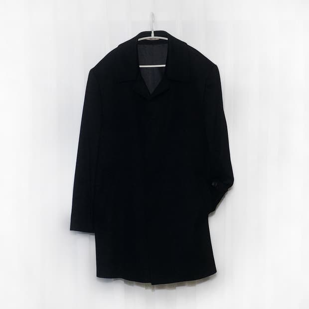갤럭시 카디날 블랙 퓨어 캐시미어 맥코트 하프코트 (100 / 105+)