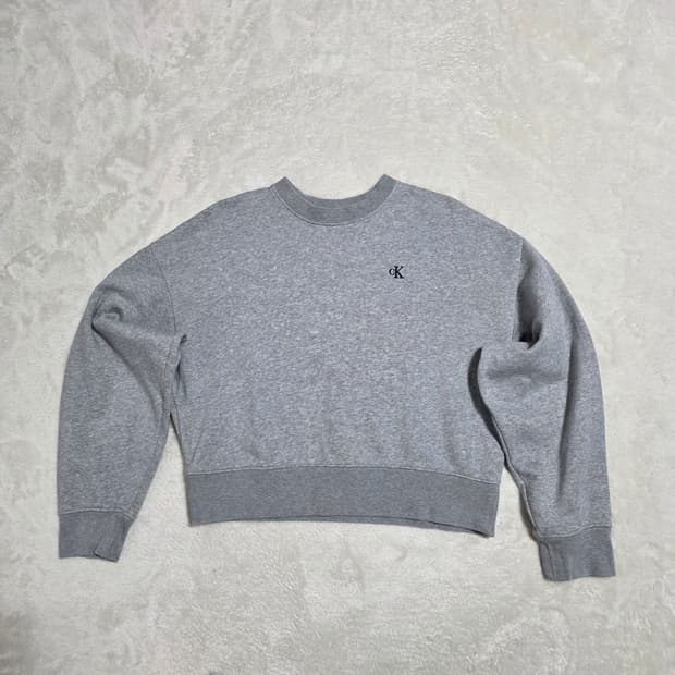 (XS)여성 캘빈클라인 CK 로고 맨투맨 그레이