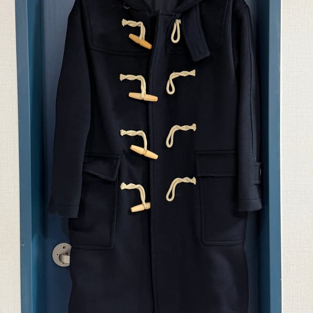 LOFI 네이비 떡볶이 더플 코트 울 90% S