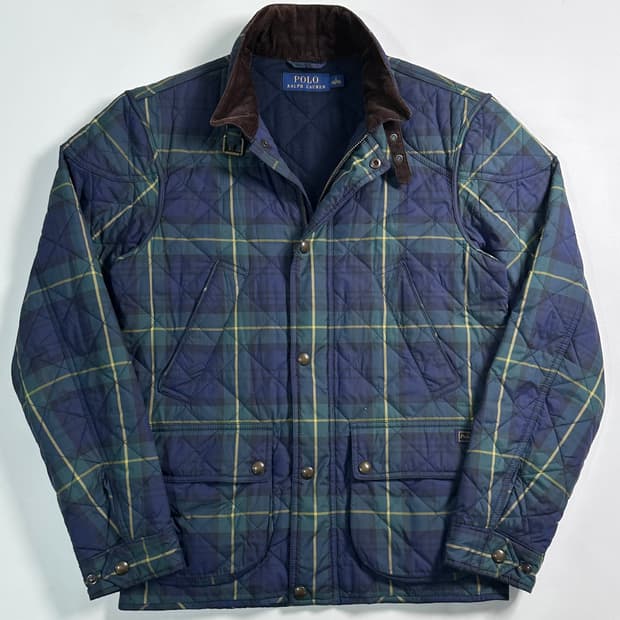 폴로 랄프로렌 블랙와치 퀼팅 자켓