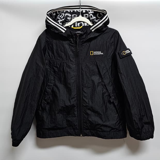 키즈 내셔널지오그래픽 후드 바람막이 자켓 120