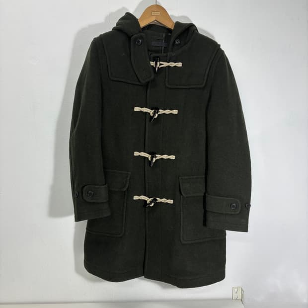 100 M 유니클로 딥브라운 울 후드더플코트 떡볶이코트