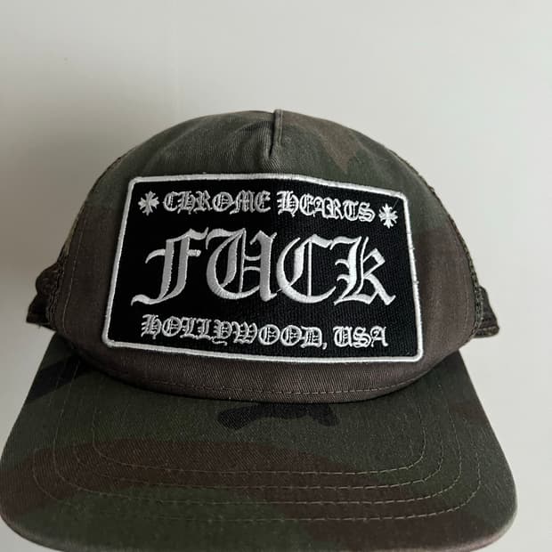 크롬하츠 fuck 카모 메쉬캡 모자