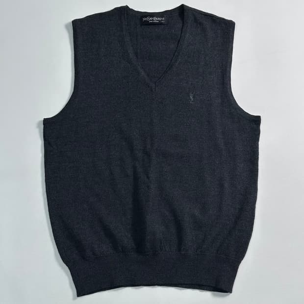 90s YSL 입생로랑 니트 베스트 