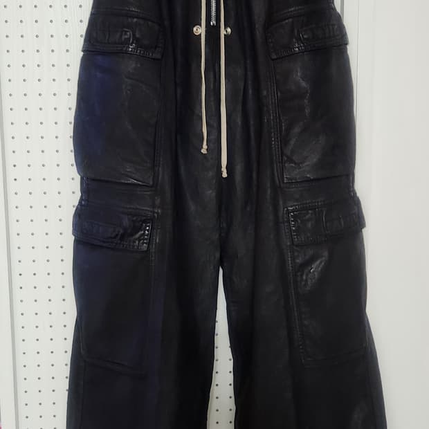 릭오웬스 SS26 왁스코팅 더블 카고 점보 벨라스 DBK 