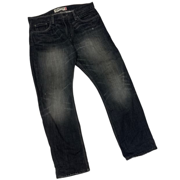 리바이스 569 로우부츠컷 흑청워싱데님진 34