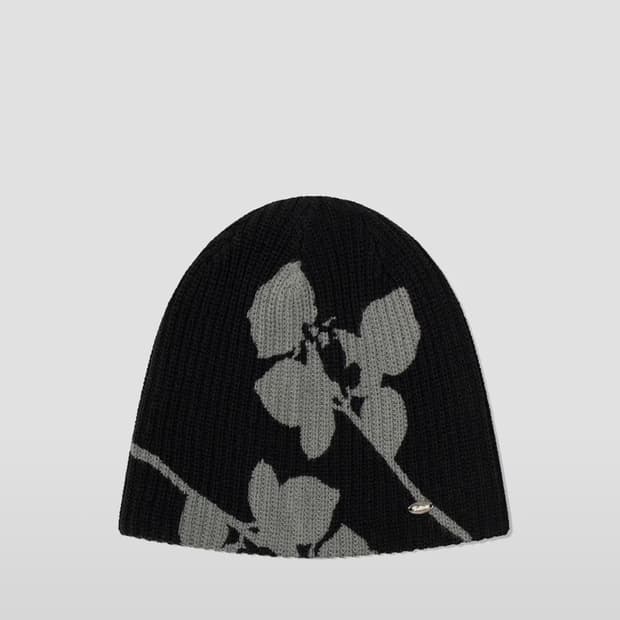 팔렛 플라워 그래픽 비니 블랙