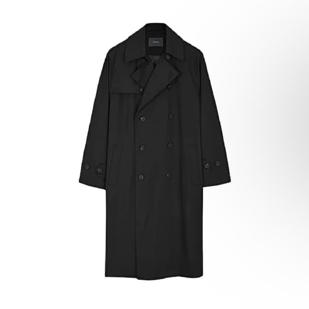 (1회착 우체국택포가격) 플레어업 오버사이즈 트렌치코트 블랙 2