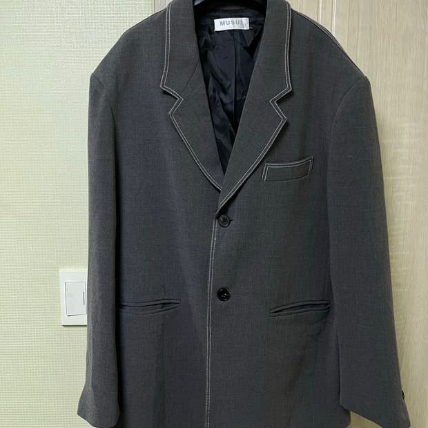 MUSUI 블레이저 L 회색 오버핏