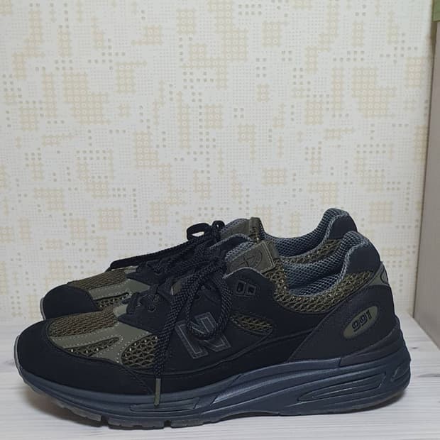 [260] 뉴발란스 991v2 스톤아일랜드 블랙 올리브 260사이즈