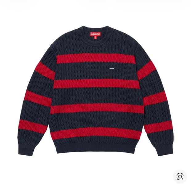 슈프림 스트라이프 니트