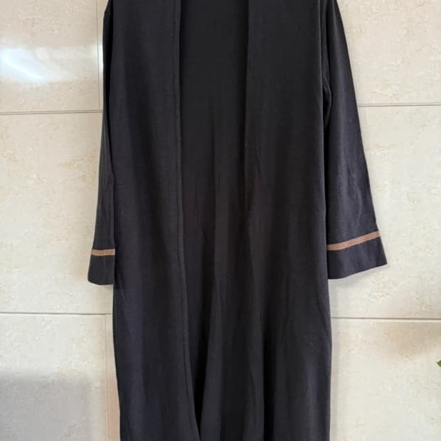 블랙 롱 가디건