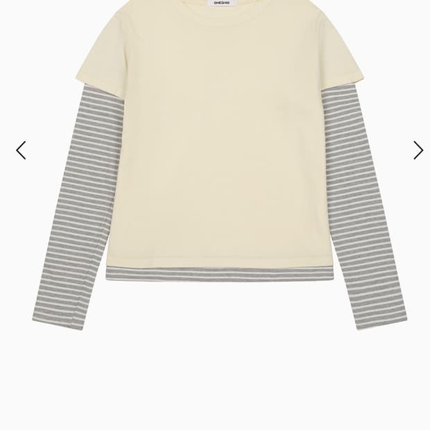 오헤시오 LAYERED STRIPE T-SHIRT