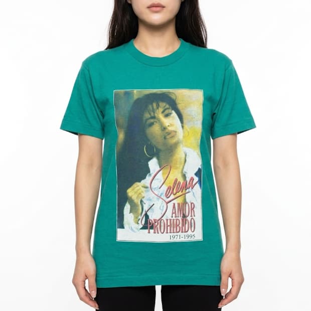1995년 빈티지 싱글 스티치 셀레나 아모르 프로히비도 티셔츠