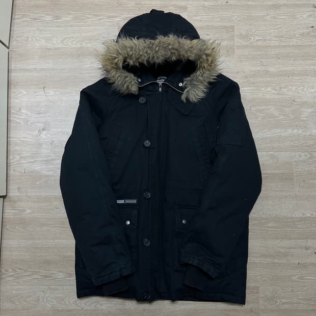 앱놀머씽 덕다운 양털 퍼후드 파카 패딩 점퍼 [블랙] XL/105