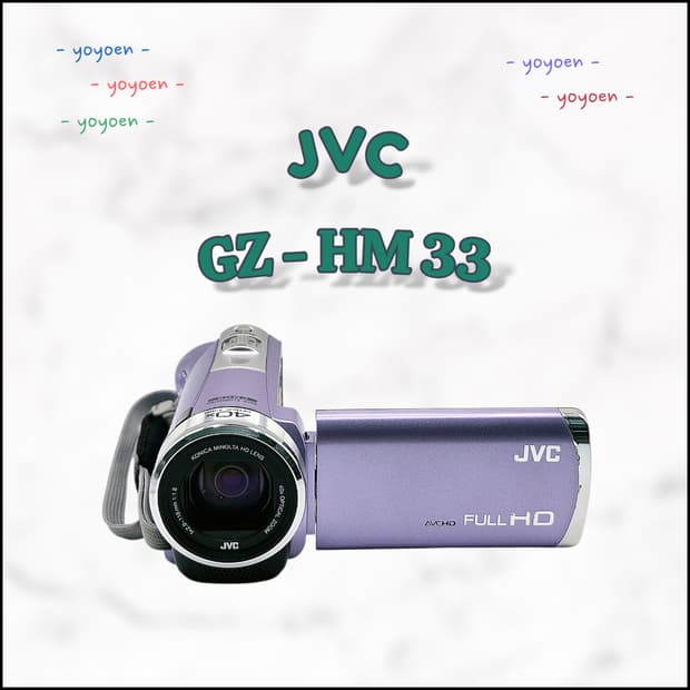 JVC GZ-HM33 연보라 빈티지캠코더[ 꾸미기0]
