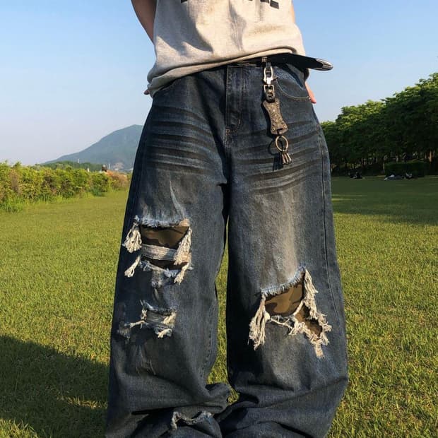 쉐도우 디스 카모 데님 팬츠