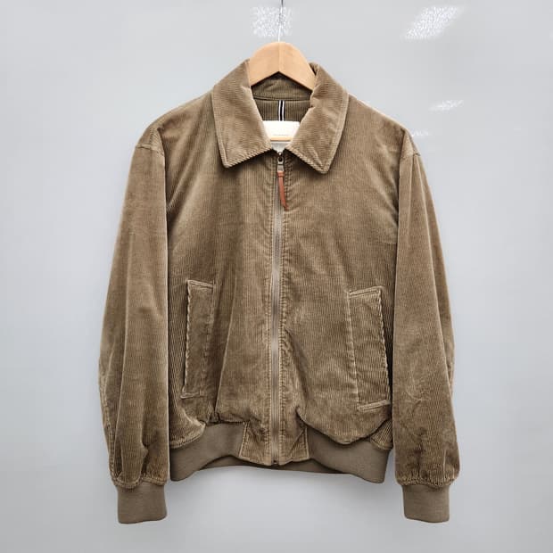 헤지스23FW 다크베이지 코듀로이 드리즐러 자켓
