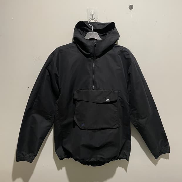 아디다스 블랙 아노락 후드 자켓